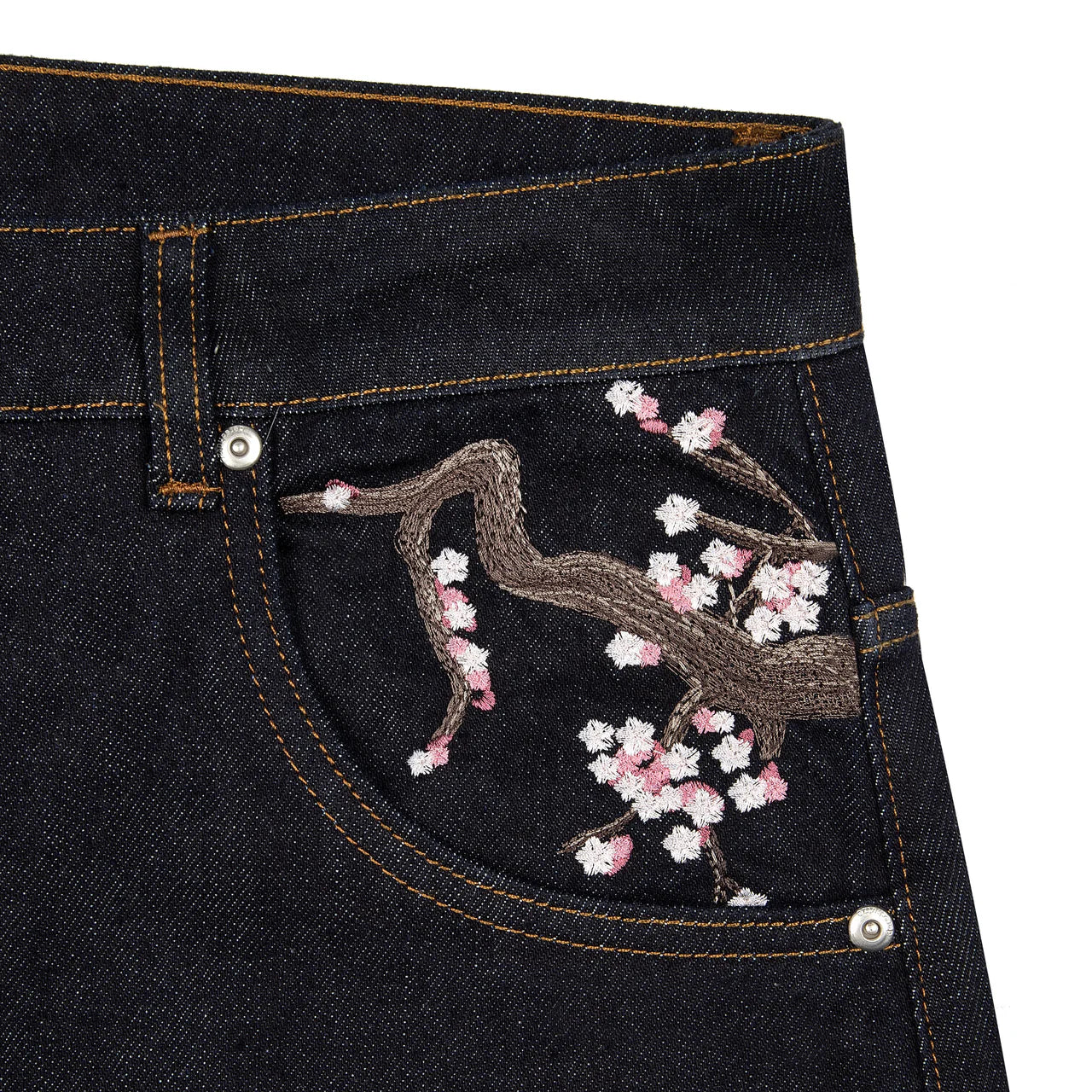 Jean brodé Sakura